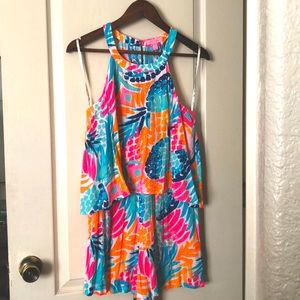 Lilly Pulitzer neon pineapple romper